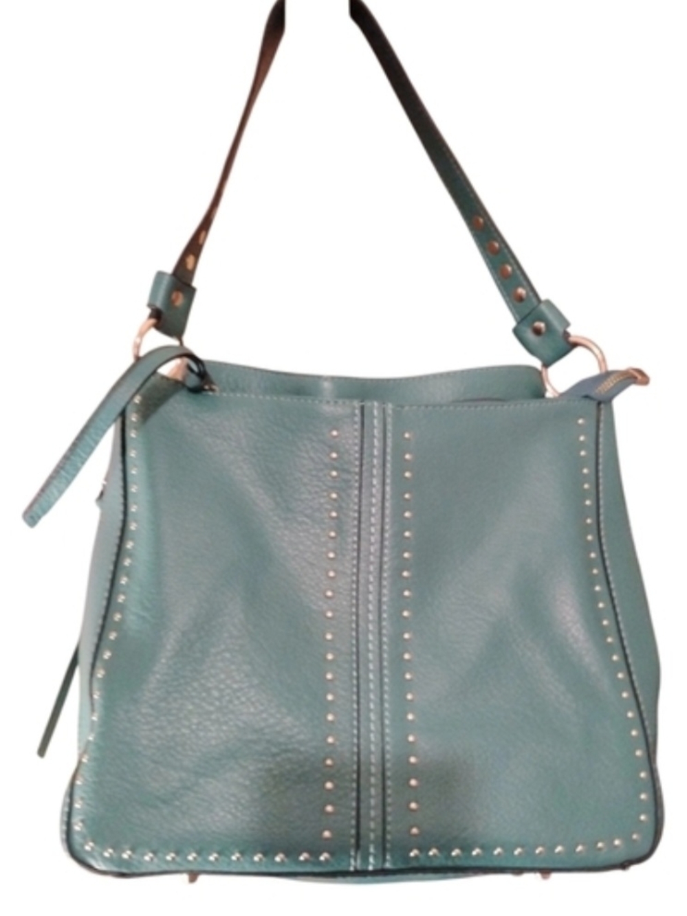 Montana West Teal Studded Shoulder Bag - Picture 2 of 15